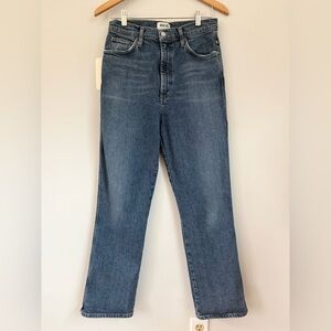 AGOLDE 90s Pinch High-Rise Crop Straight-Leg Denim Jeans | Size 28
